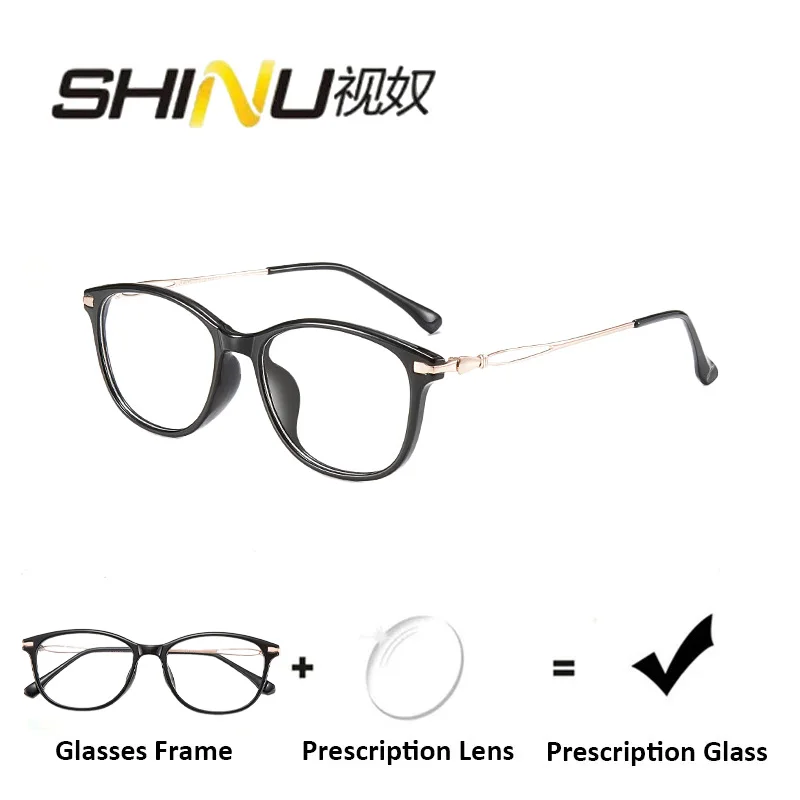 

SHINU прогрессивные мультифокальные очки для чтения при пресбиопии с защитой от синего света, сверхлегкие линзы по рецепту, женские линзы на заказ для близорукости