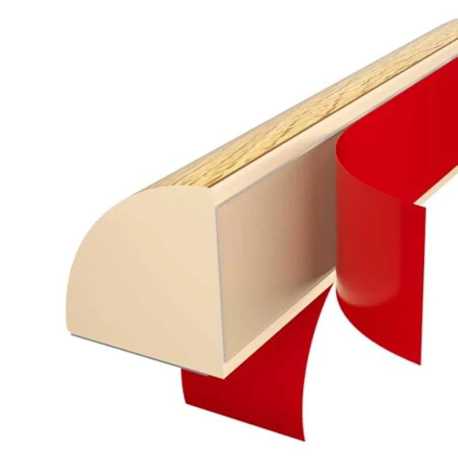 

Flexible Quarter Round Molding, Mini Peel and Stick Rubber Trim Moulding 480Inch