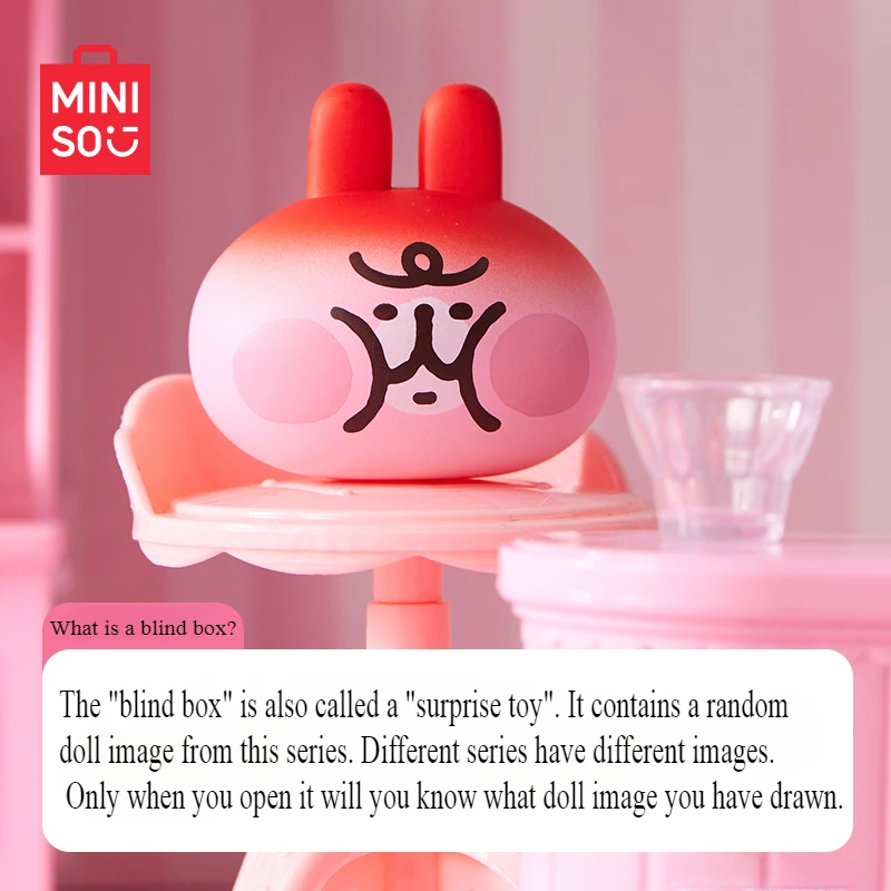 MINISO MINI BEAN Kanahei's Small Animal Series Emoticons, Trendy Blind Box Ornaments, Cartoon Children's Toys, Birthday Gifts