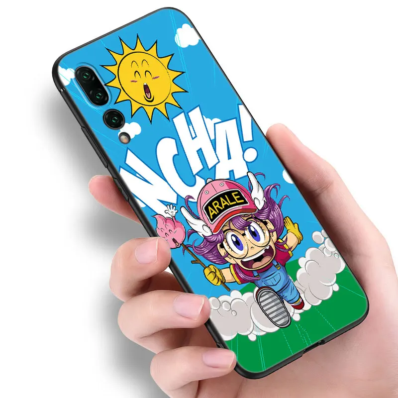 Dr Slump Arale Anime Black Phone Case For Huawei P10 P20 P30 P40 Lite P50 P60 Art P50E P Smart Z 2018 2020 2021 Pro 2019