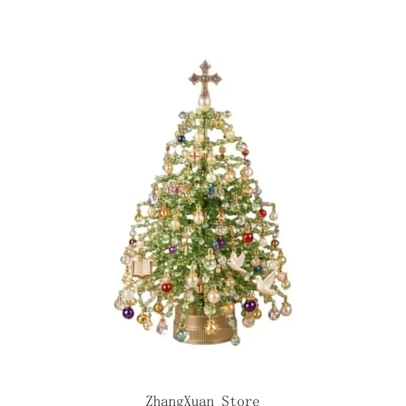 Perlen-Weihnachtsbaum-Bastelset, handgefertigte bunte Kristallperlen-Ornamente, 3 x – Detail 4