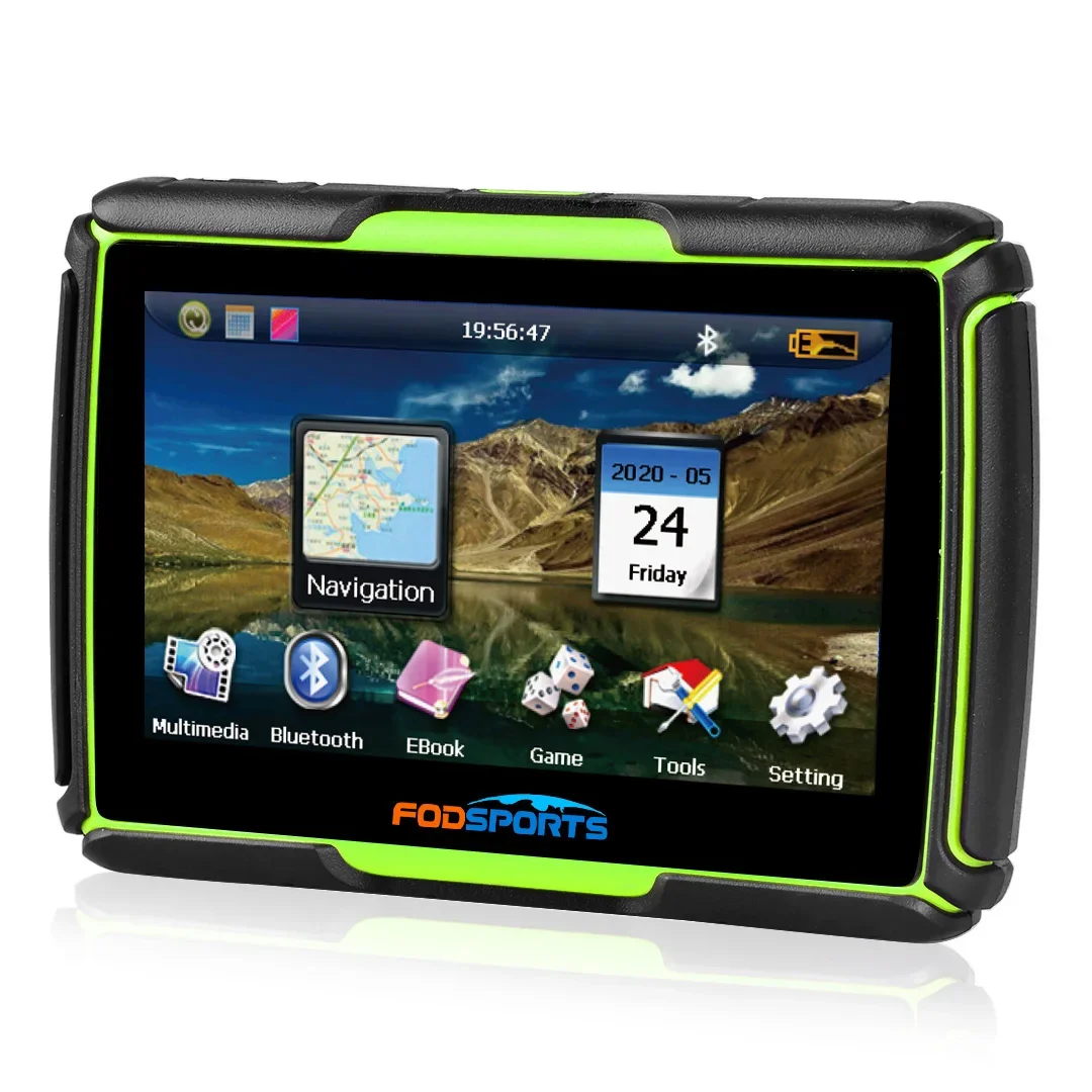 Fodsports 4.3 Inch  IPX7 Waterproof Motorcycle Navigation GPS Navigator