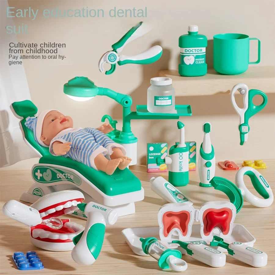 Zestaw lekarza dla dzieci dla chłopców i dziewcząt, symulacja medyczna, zabawa w udawanie, zabawki edukacyjne do udawania.