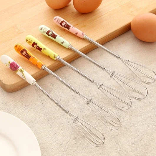 Whisking Cream Butter Ceramic Handle Egg Beaters Manual Stai