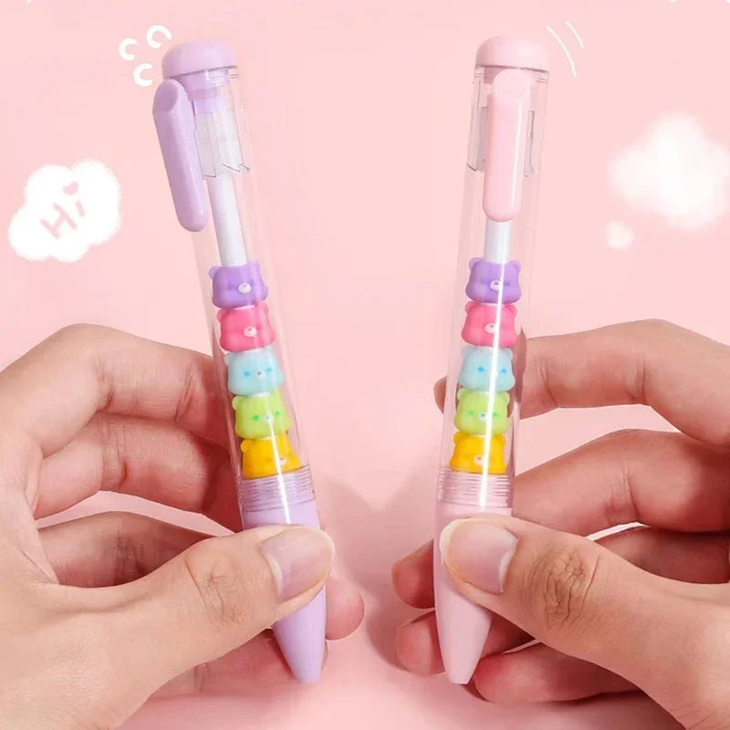 Cute Bear Jelly Animal Mechanial Gel Ink Pens Neutral Pen School Writing Supplies Stationary children's day gift