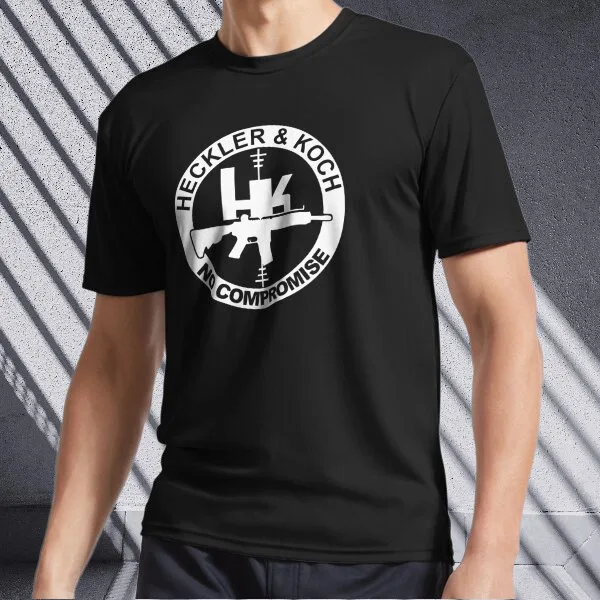 BEST ONE! Heckler & Koch HK No Compromise Logo Black T-Shirt Funny Size S to 5XL