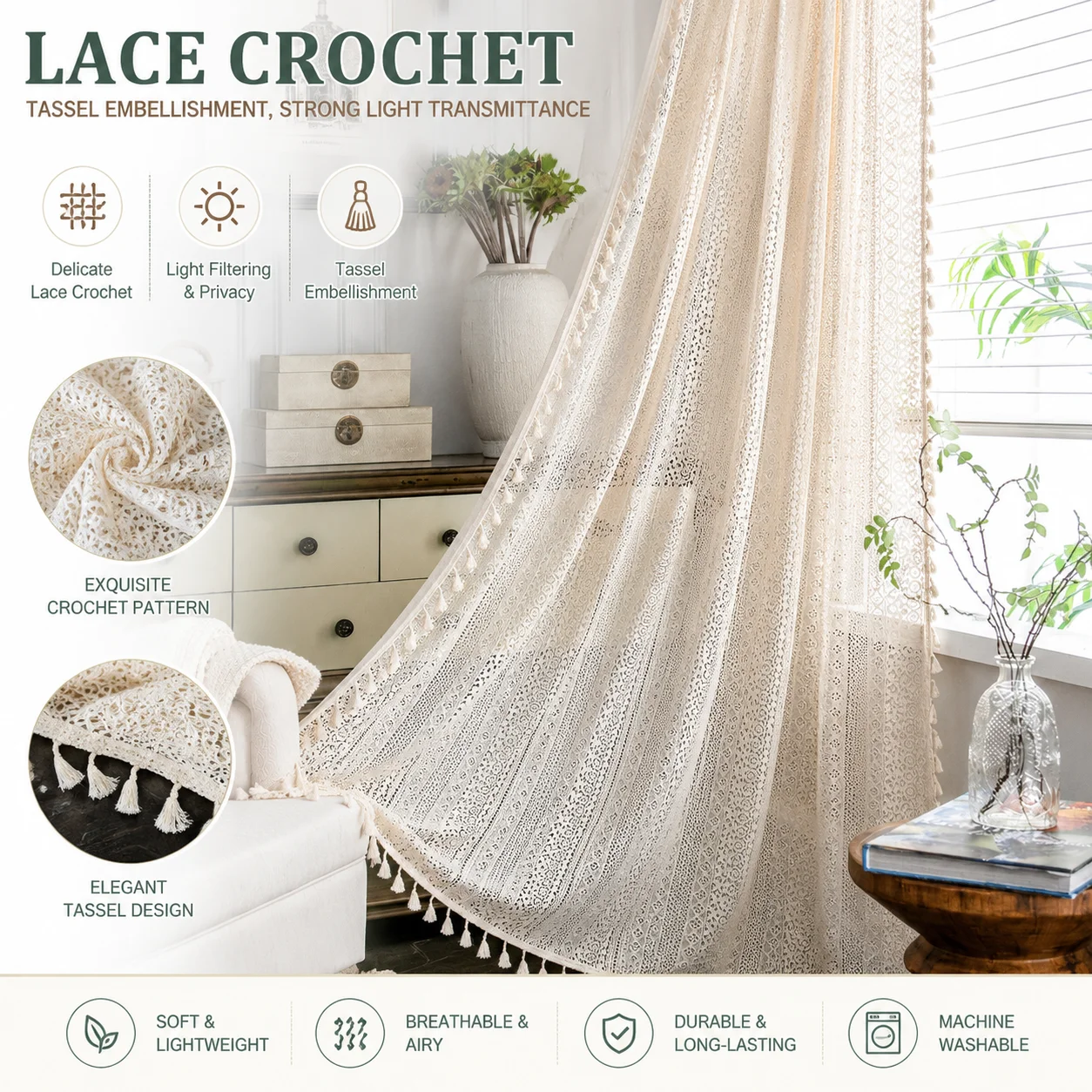 Vintage Floral Embroidery Clear Lace Curtain Princess-Style Decorative Curtain Luxury European Lace Voile Yarn Window Decoration