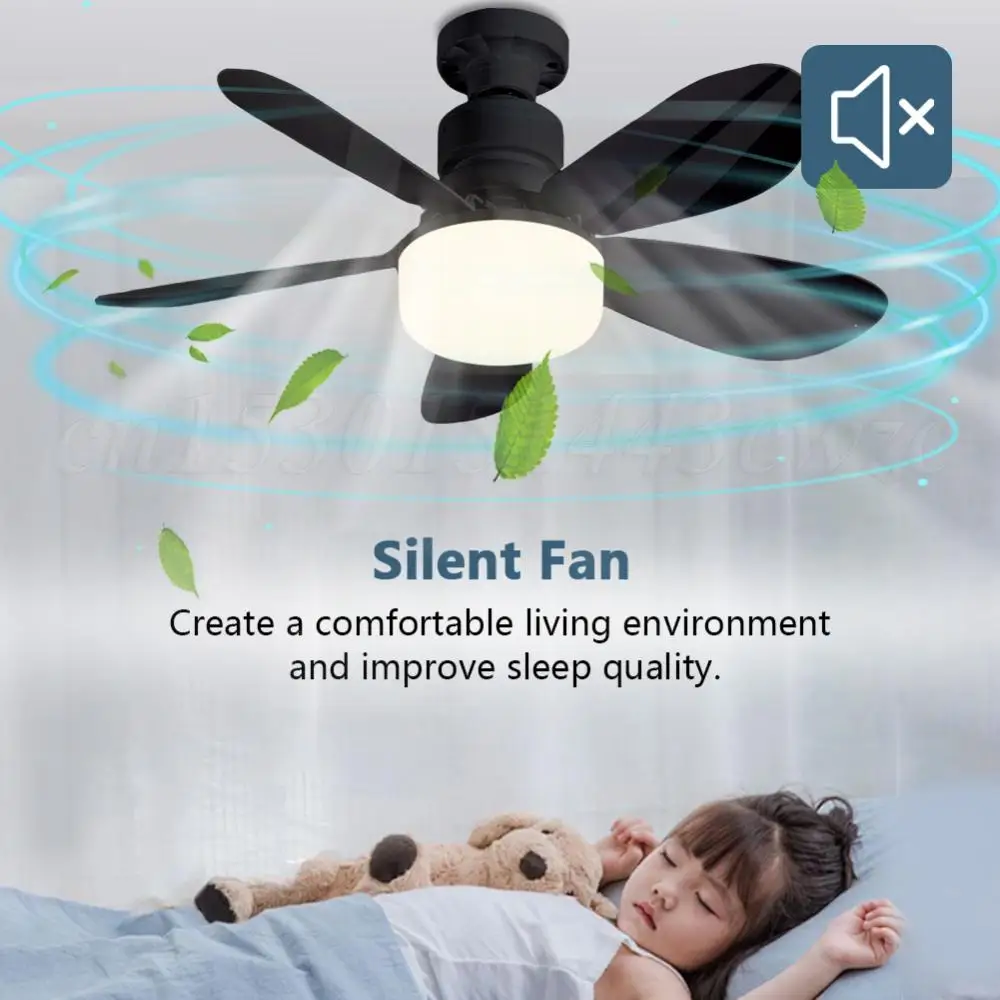 

40W E27 Ceiling Fan Light with Remote Control Modern Creative Fan Light 3 Speeds Adjustable Chandelier Fan Lamp for Living Room