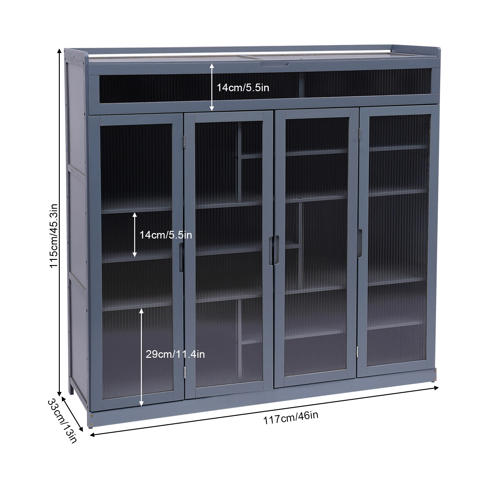 Blue Shoe Cabinet With Glove Floor Standing Shoe Cabinet With 11 Compartments Last and Durable Shoe Cabinet