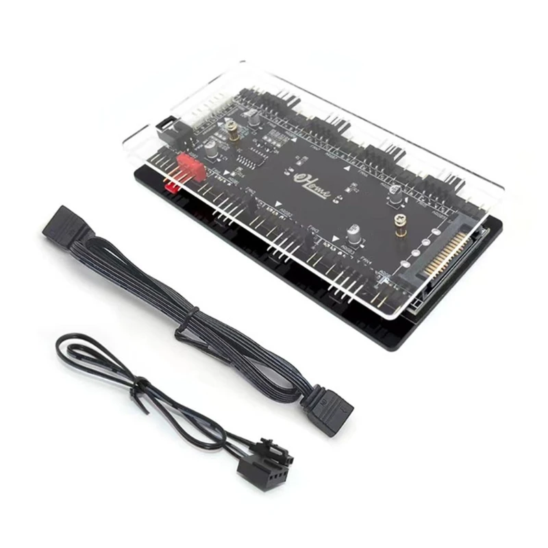 High Quality RGB Convertor 12V 4Pin to 5V 3Pin RGB Transfer Hub SATA interface Magnet installation For RGB 3PIN