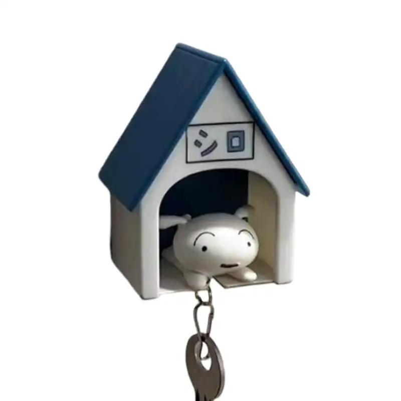 Unique Puppy Keychain Adhesive Animal Dogs Key Hanger For Wall Adorable Keyring And Keyring Holder Set Creative Key Chain Holder