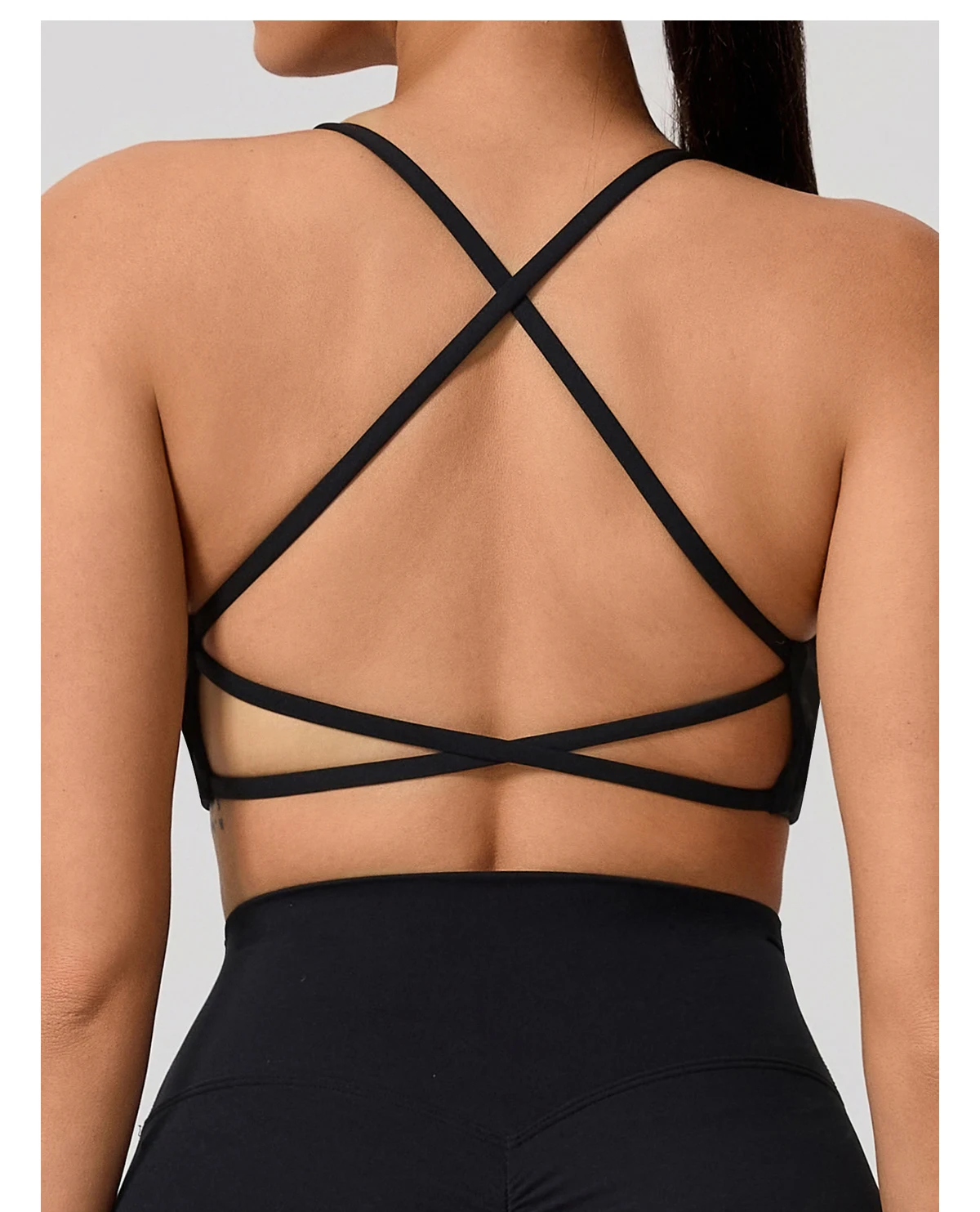 Hearuisavy Sexy Sport-BH für Damen mit Rückenkreuzdesign, Atmungsaktives Yoga-Top, Fitness-Unterwäsche, Workout-Oberteil für Frauen – Detail 33