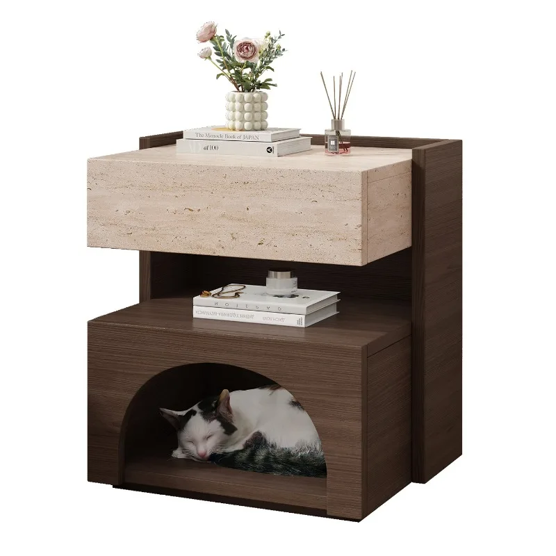 Cat's nest solid wood bedside cabinet household bedroom