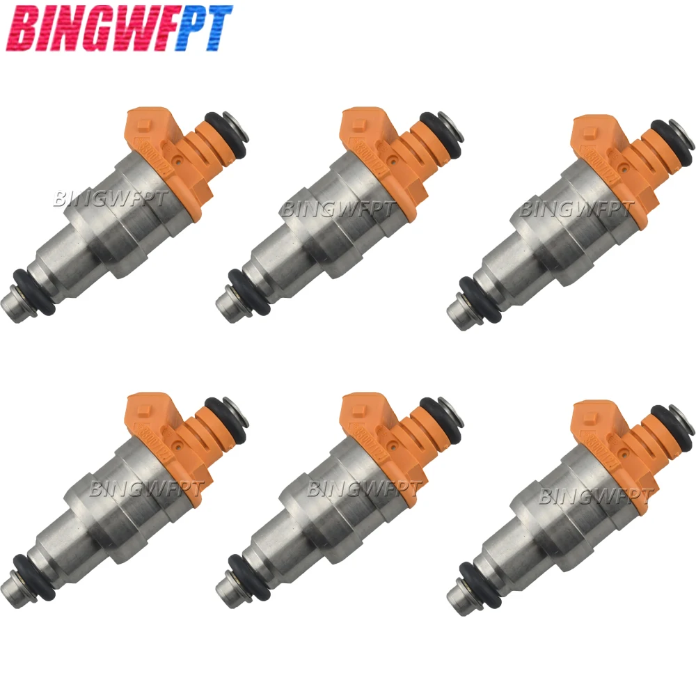 6PCS For Wrangler Cherokee YJ 1987-1998 I6 4.0L Car Accessories Fuel Injectors 33007127 53003956 FJ26 FJ124 53030343 53030343AB