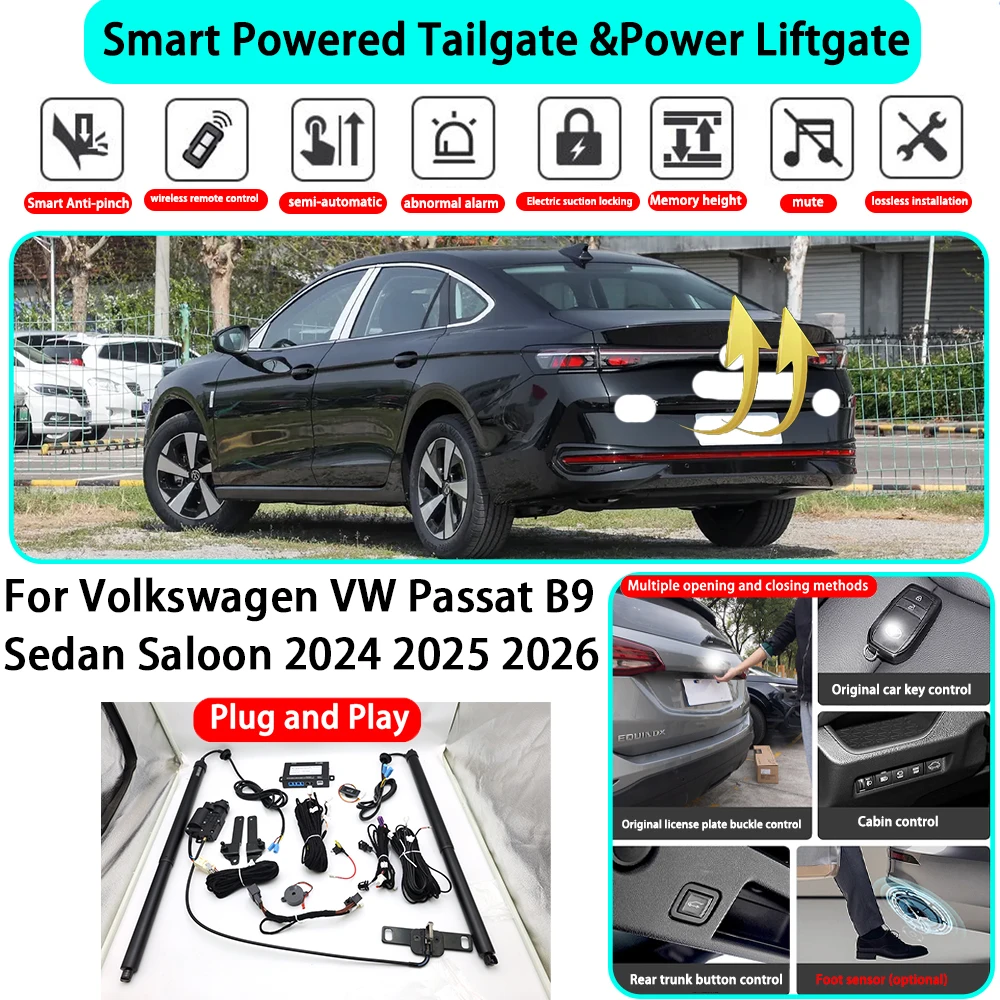 

﻿for Volkswagen VW Passat B9 Sedan Saloon 2024 2025 2026 OEM Smart Automatic Powered Tailgate Electric Power Tailgate Lift Kit