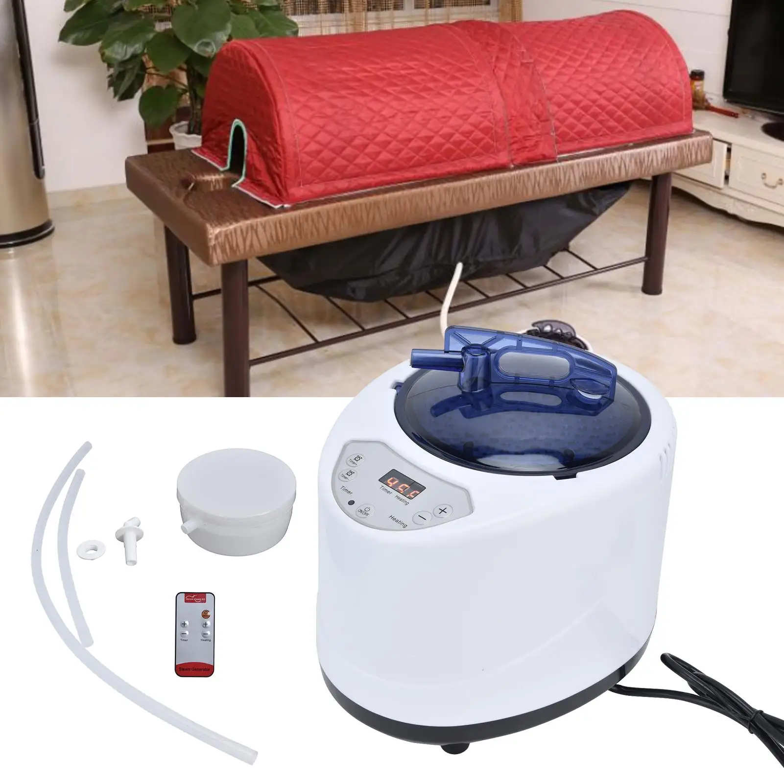 1000W Portable Sauna Steam Generator - Home Steamer Machine for Relaxation & Fumigation