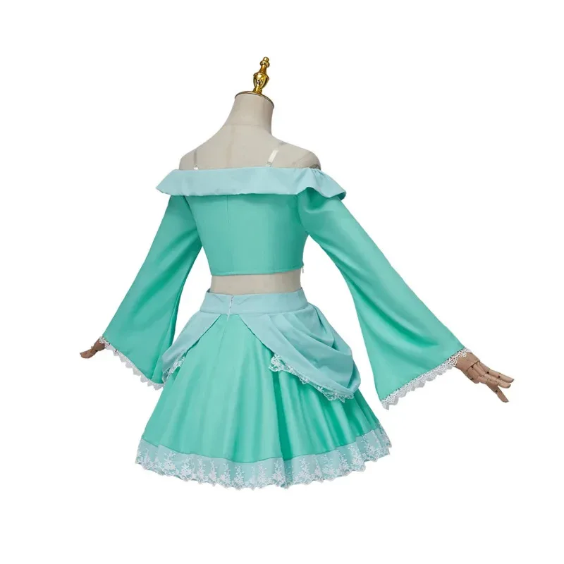 2025 nueva princesa Rosalina Cosplay para mujer traje de Halloween lindo azul claro Crop Tops faldas conjunto Comic Con Galaxy Star P ☆ ★ ee ☆ ★