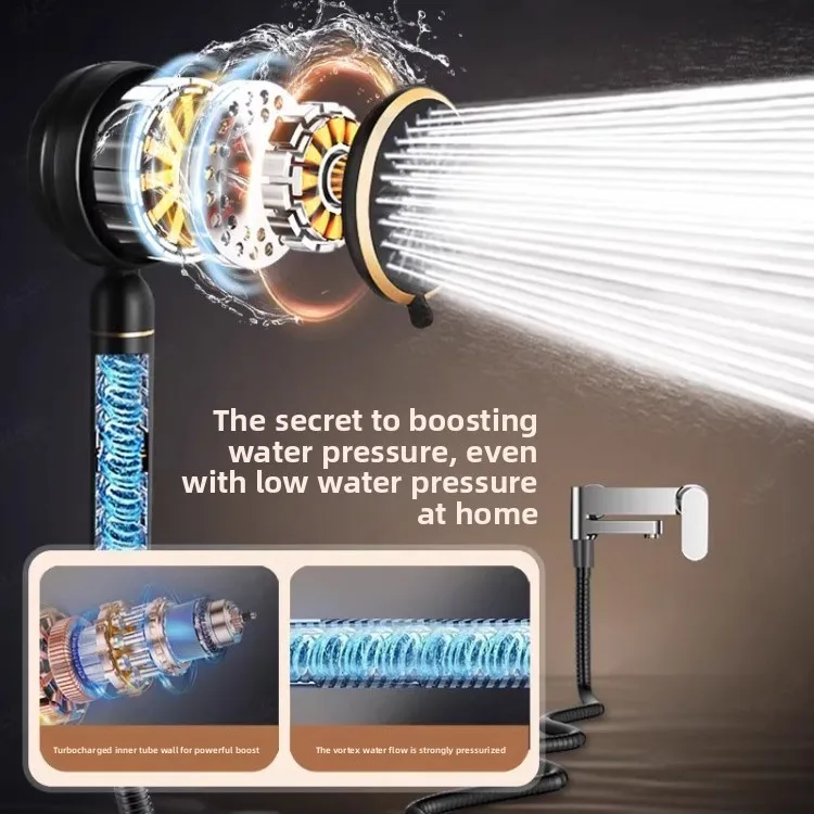 High Pressure Filter Shower Head with Chlorine Removal Skin Care Antibacterial Shower Set for Home Use Water Purification