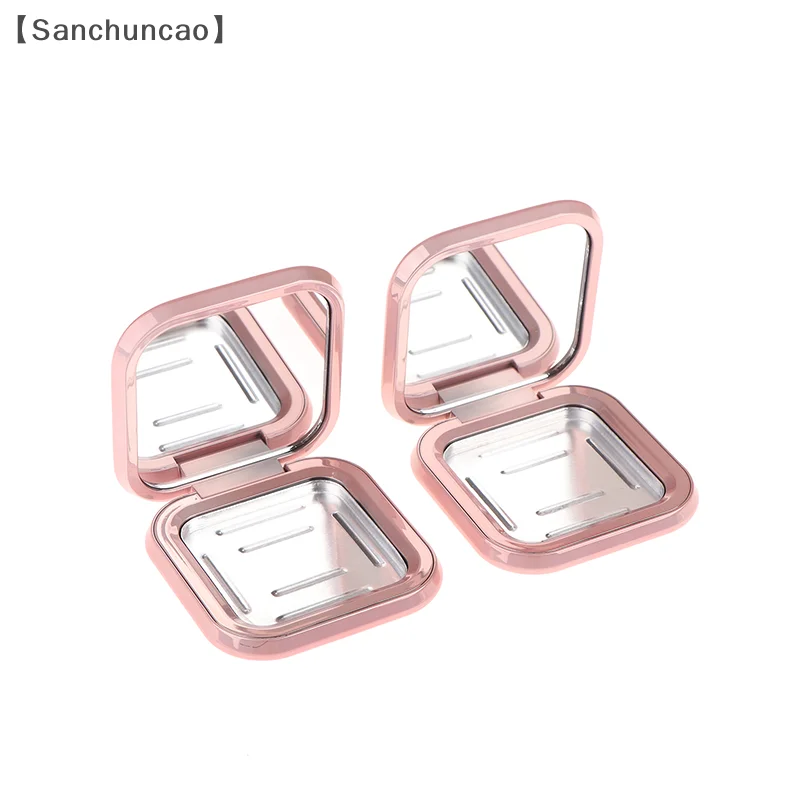 핑크 빈 마그네틱 버클 화장품 팔레트 스퀘어 아이 섀도우 블러셔 DIY 메이크업 박스 블러셔 고광택 립스틱 디스펜싱 박스