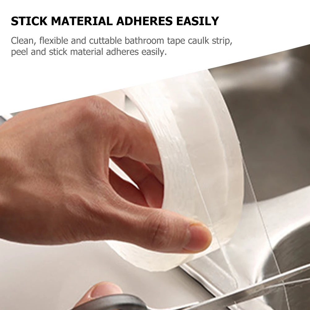 

Прозрачная уплотнительная лента 300x3 см, водонепроницаемая уплотнительная лента для кухни, ванной комнаты, подкладка для раковины, клейкая лента, легко