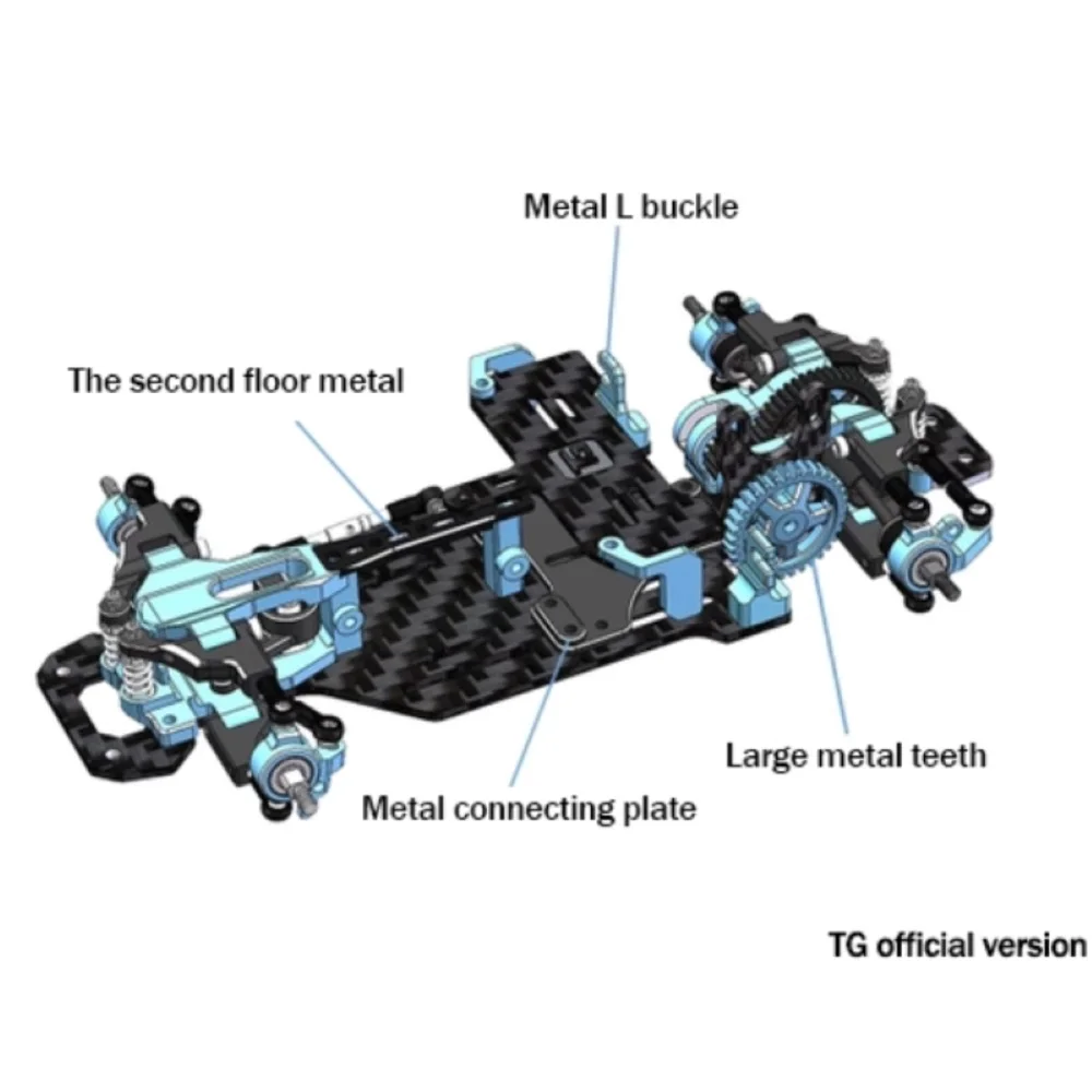 

TG RACING 1/24 1/28 RWD Drift Car KIT Formal Edition Without Electronics (Sky Blue)