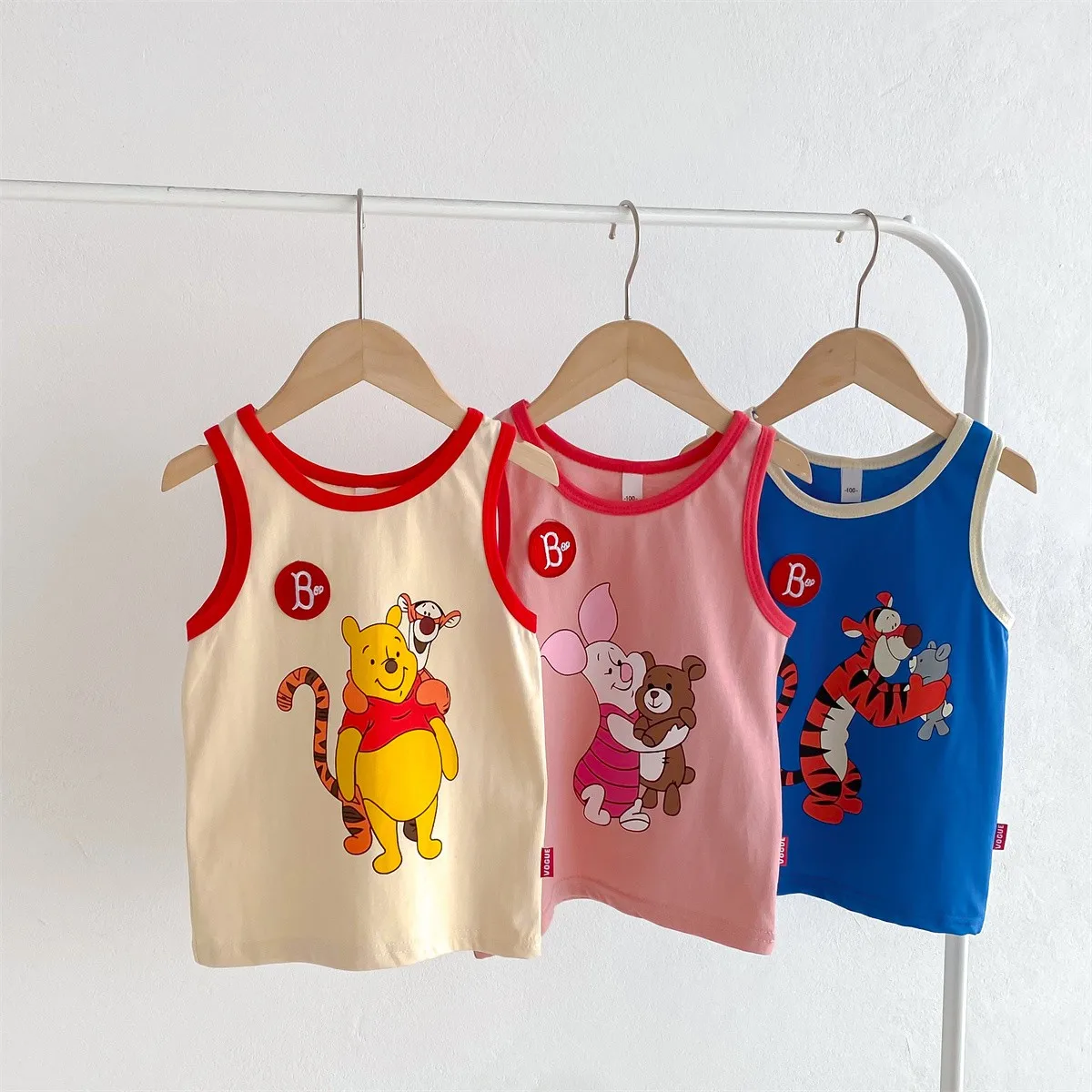 2024 Summer New Children Sleeveless Casual T Shirts Baby Boy Girls Cartoon Print Vest Toddler Fashion Loose Tee Top Kids Clothes