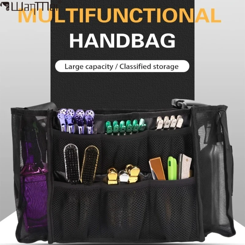 

Черная сумка для хранения косметических кистей большой емкости, сумки для парикмахера, держатель для макияжа, многофункциональные сумки для хранения инструментов