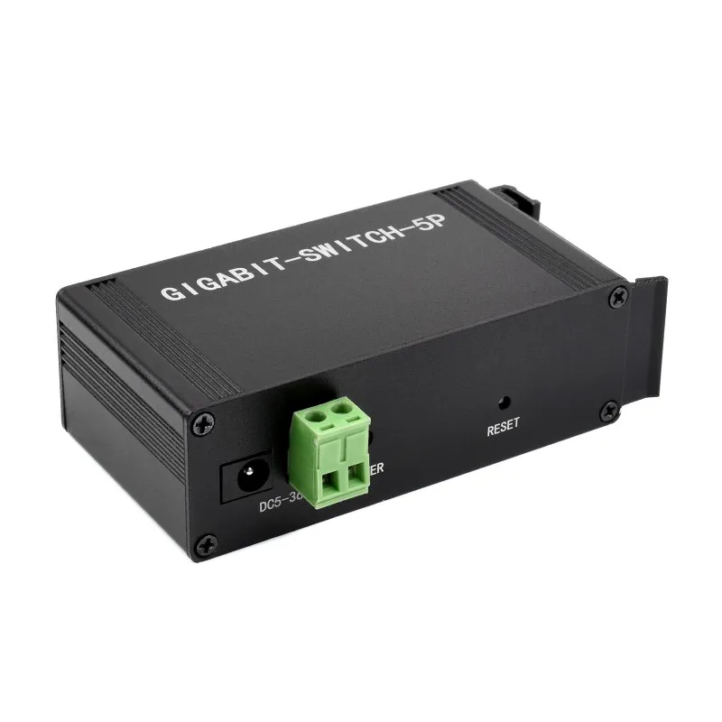 Industriële 5P Gigabit Ethernet Switch, Full-Duplex 10/100/1000M, Din Rail Mount