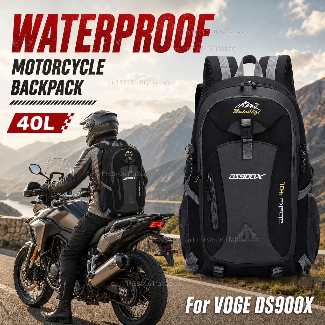 For VOGE 900 DSX DSX900 DS 900X 900DSX Motorcycle Backpack 40L Waterproof Travel Backpack Outdoor Hiking Camping Daypack