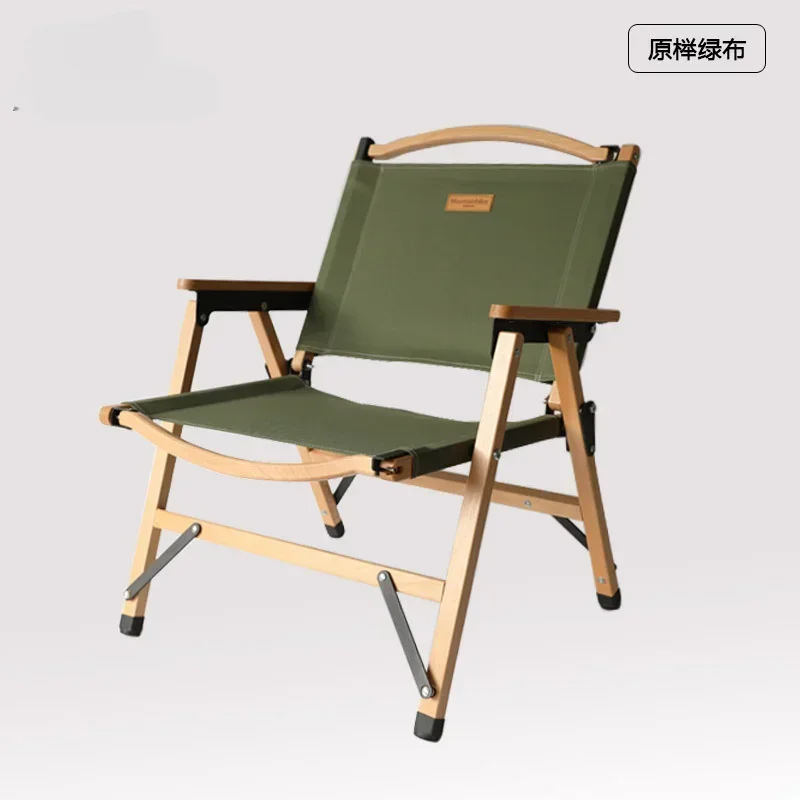 

New Kermit reinforced beech wooden chair, outdoor camping cloth chair