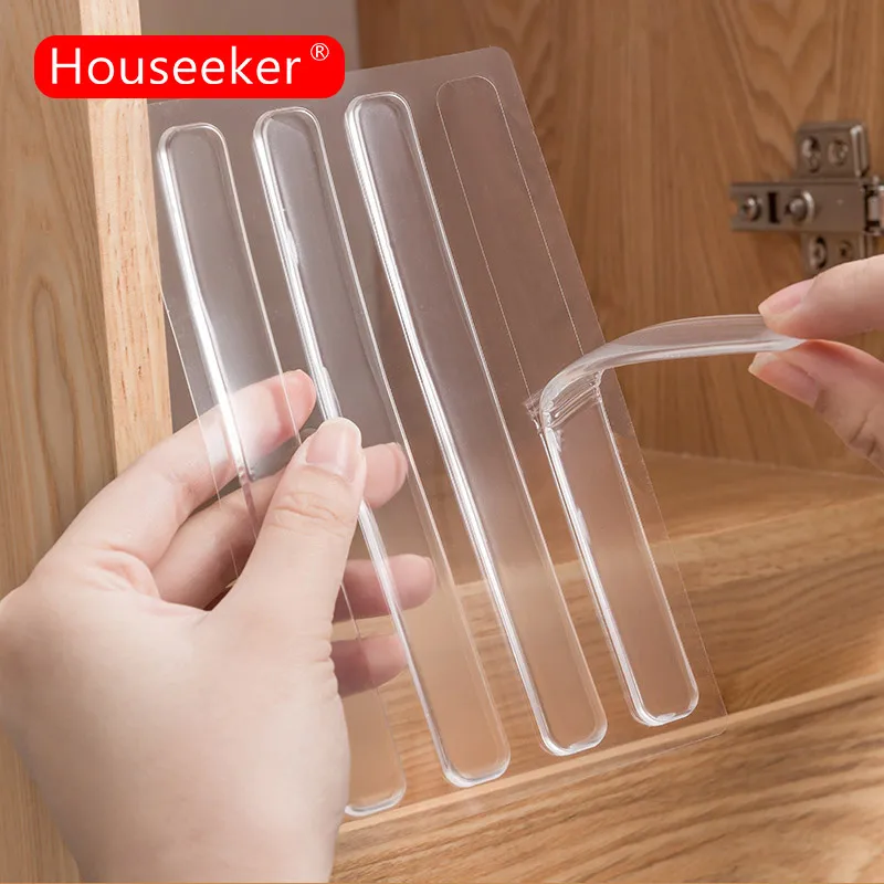 

4/8/10pcs Self Adhesive Buffer Pads Silicone Door Stopper Cabinet Bumpers Furniture Refrigerator Anti-crash Pad Wall Protector