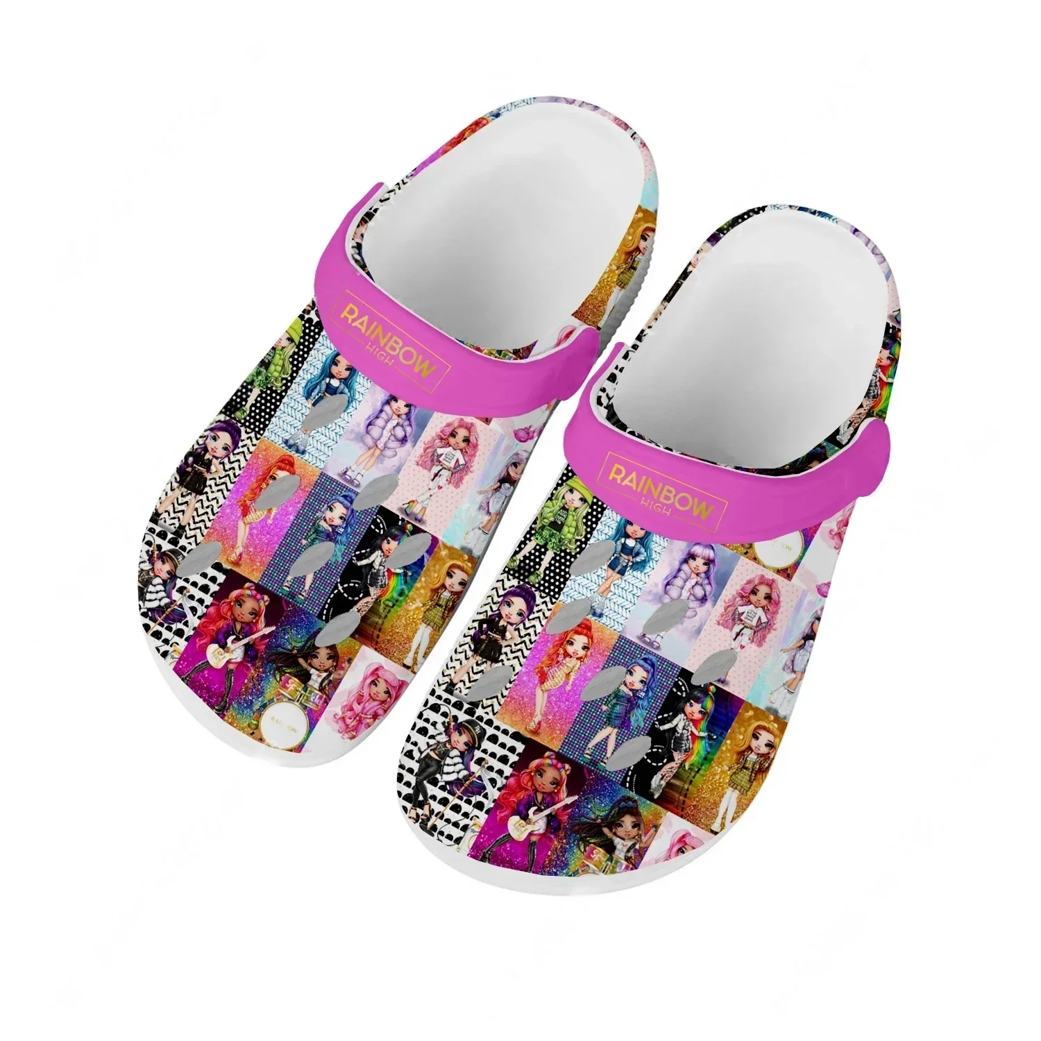 

Rainbow High Water Shoes Mens Womens Comfortable Fashion Home Garden Clogs Customizd Sandals Beach Breathable Hole Slippers