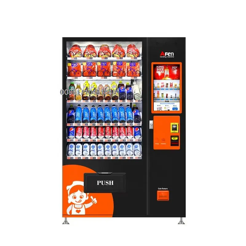 

Wholesale Touch Screen Combo Cotton Candy Snack Vending Machine For Foods And Drinks