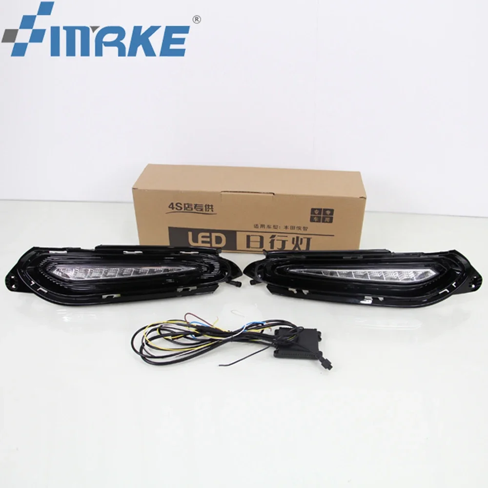 DRL For Honda HRV HR-V Vezel 2014 2015 2016 2017 2018 12V LED Car Daytime Running Light Fog Lamp With Daylight Turn Signal