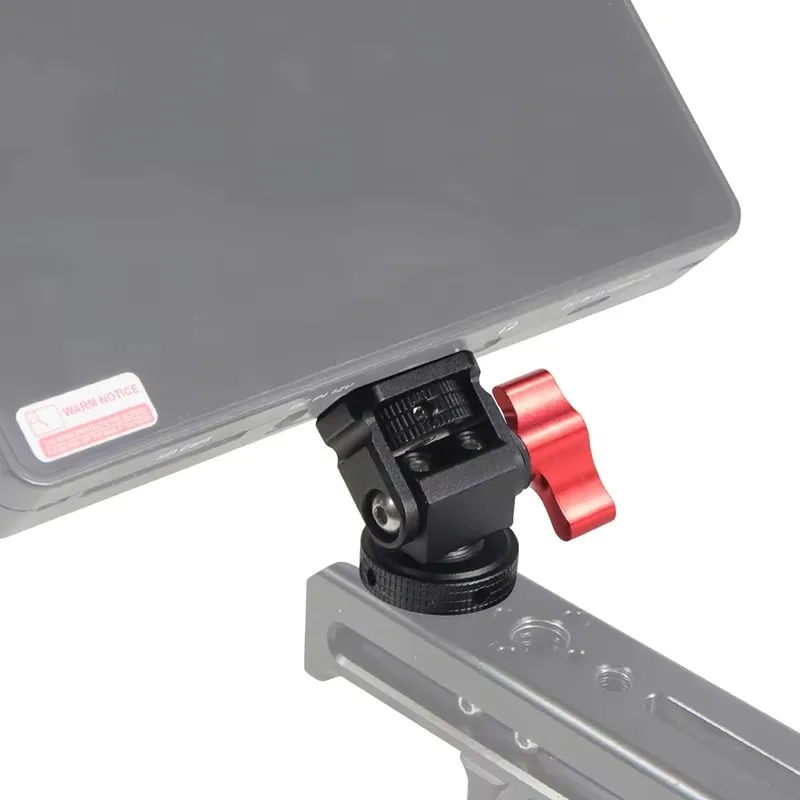 Monitor Mount 180° Tilt 360° Rotation Holder 1/4" ARRI Cold Shoe Mount for GoPro Insta360 DSLR Cinema Camera Mic Light Bracket