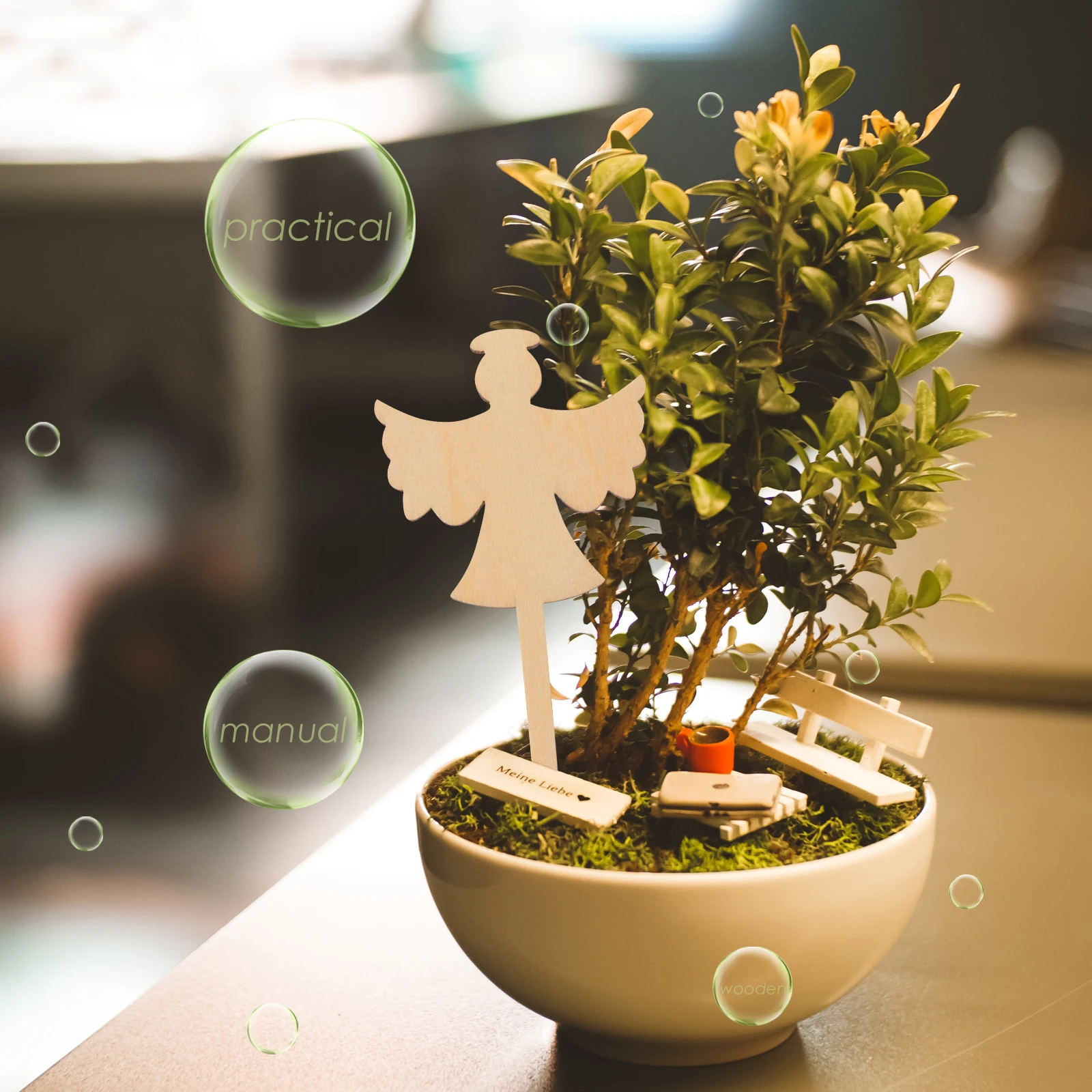 

10 Pcs Wooden Plant Labels Economical Practical Flower Bed Pot Garden Decorations Flowerpot Tags Plant Markers