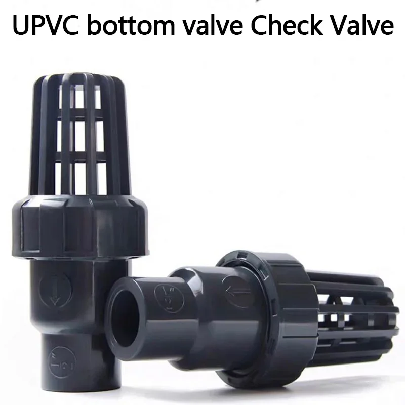 1 Pcs UPVC Water Filter Pump Inlet Outlet PVC Check Valve Aquarium Fittings with Filter Water Treatment System for Fish Tank