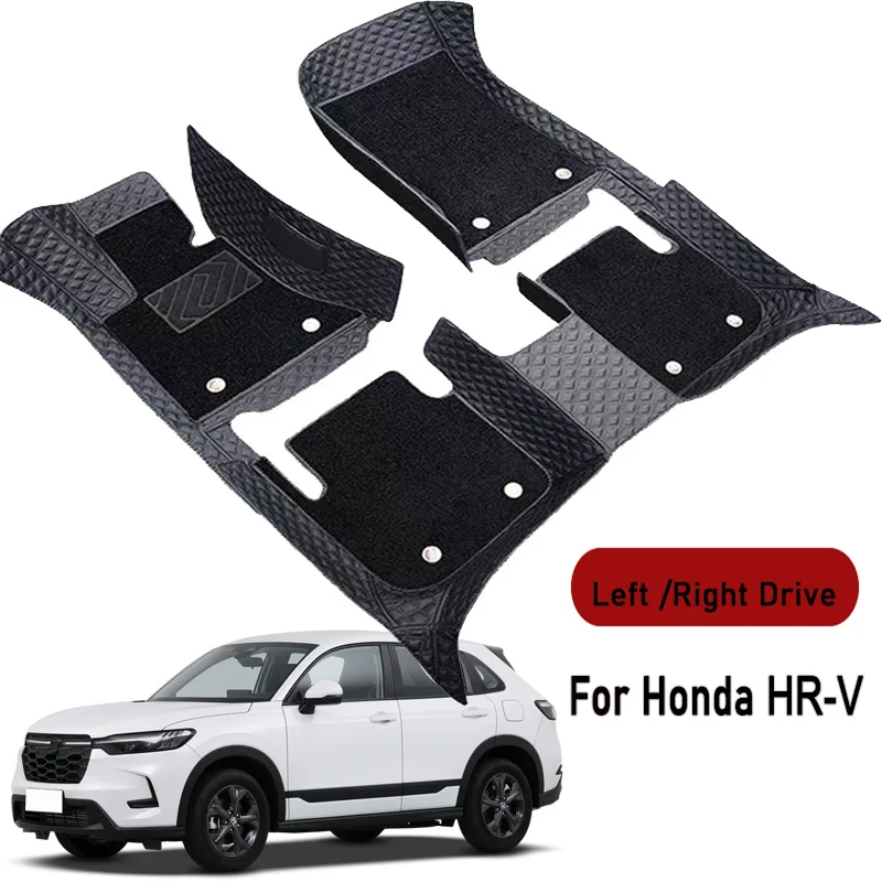 Car Floor Mats for Honda HR-V 2023 2024 2025-2026 Customauto Foot Pads Automobile Carpet Cover Interior Accessories