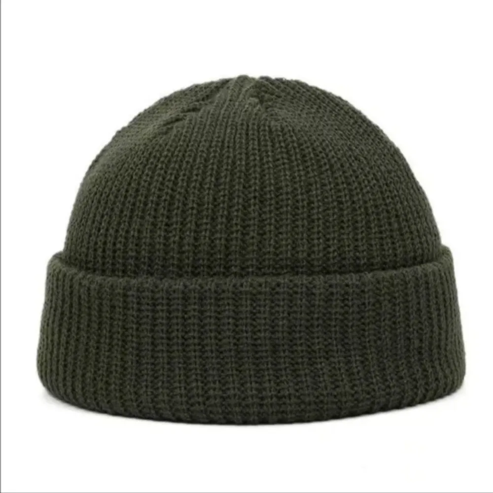 Straße Einfarbig Gestrickte Kappe Brimless Warm Halten Vintage Kuppel Hut Elastische Melone Beanie Cap Outdoor