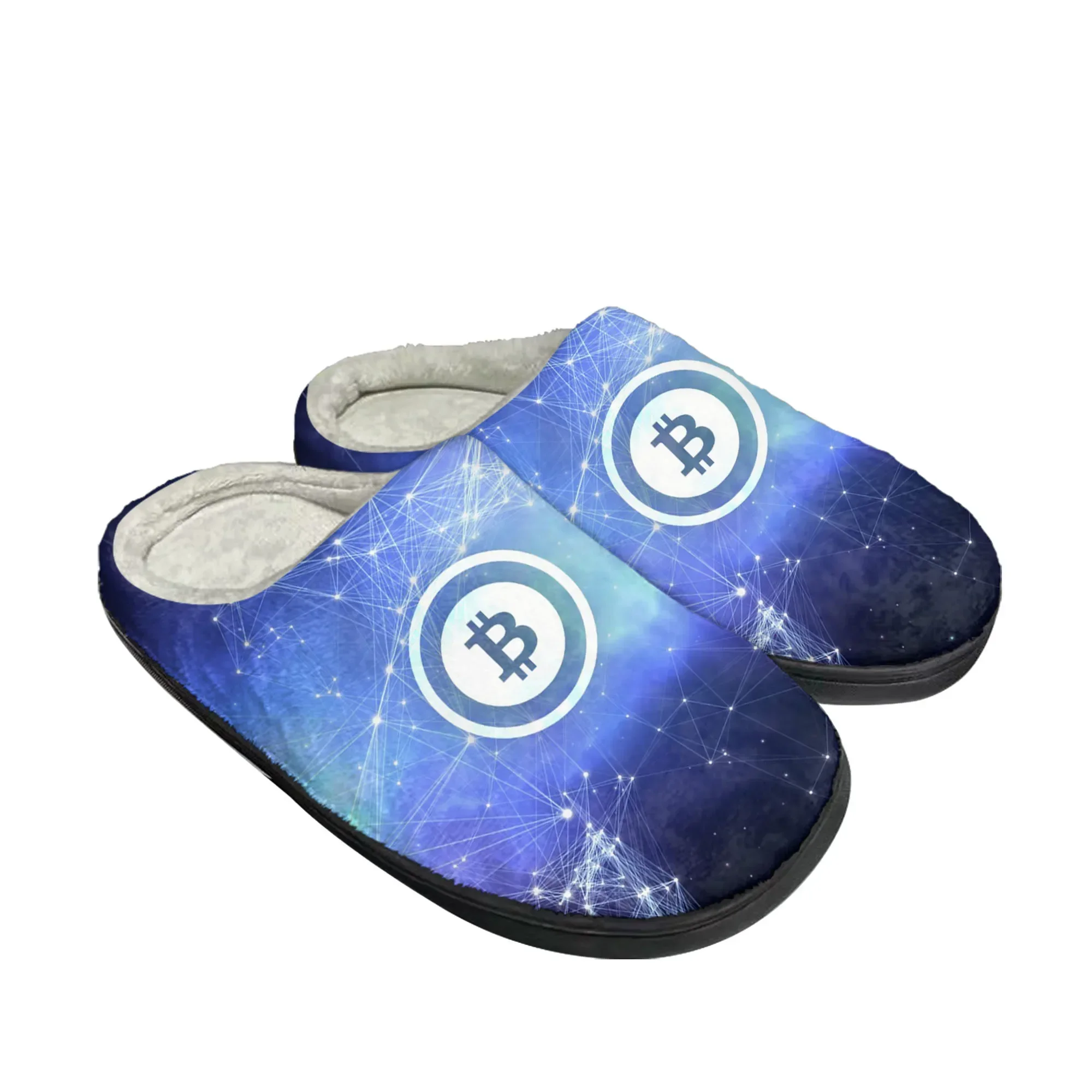 

Bitcoin Cryptocurrency Miner BTC Home Cotton Custom Slippers Mens Womens Sandals Plush Casual Keep Warm Shoes Thermal Slipper