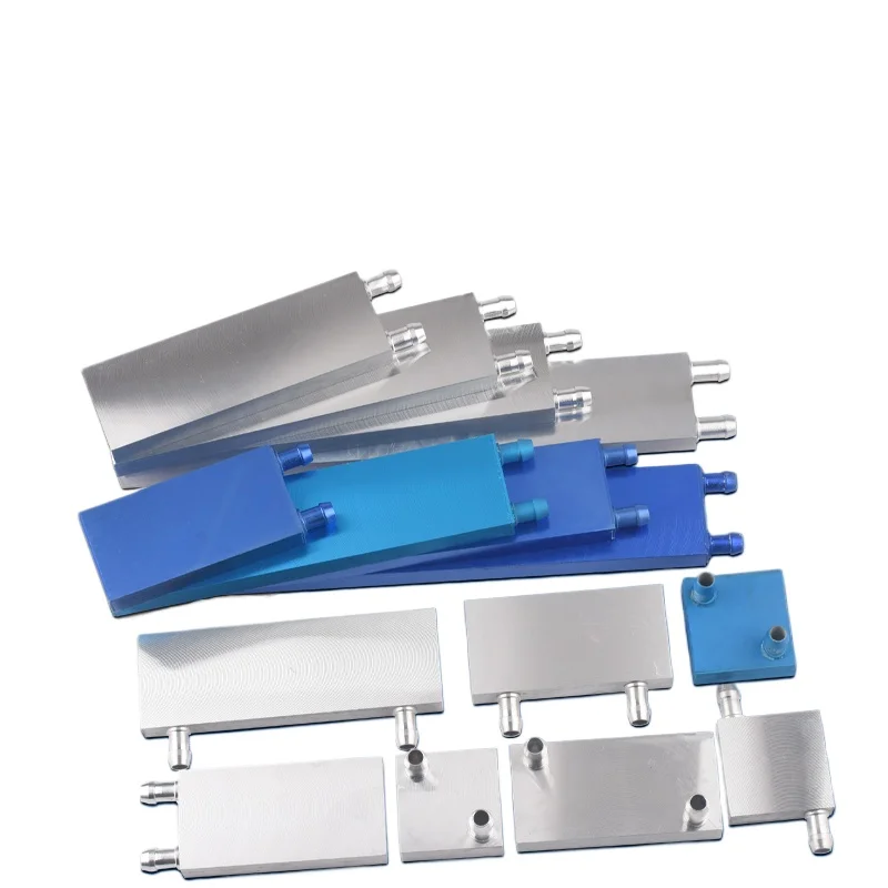 8-10mm Barb 40 80 120 160 200 mm Aluminium Liquid-cooled Water Board Heat Exchanger for CPU Graphics Mold