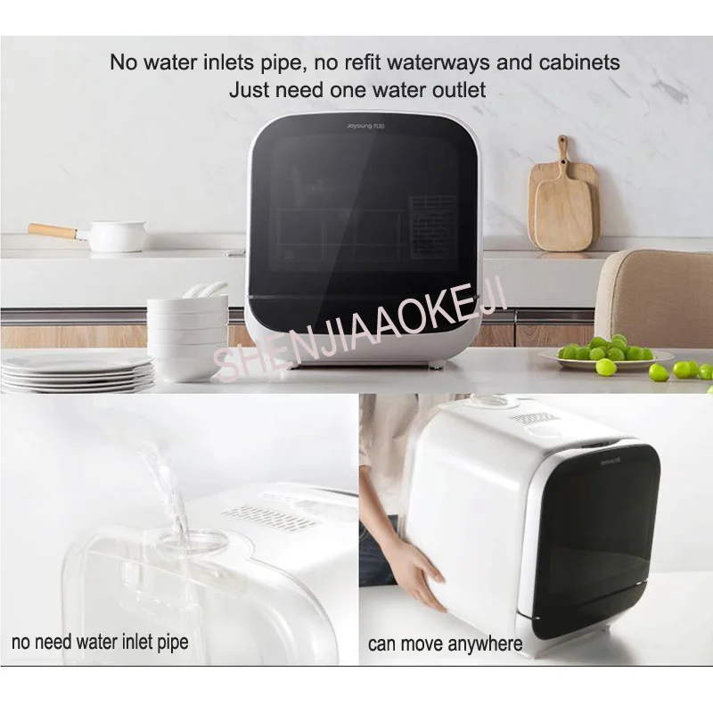 freely place dishwasher 5L Household automatic small desktop intelligent dishwasher X6 ry sterilization 220V