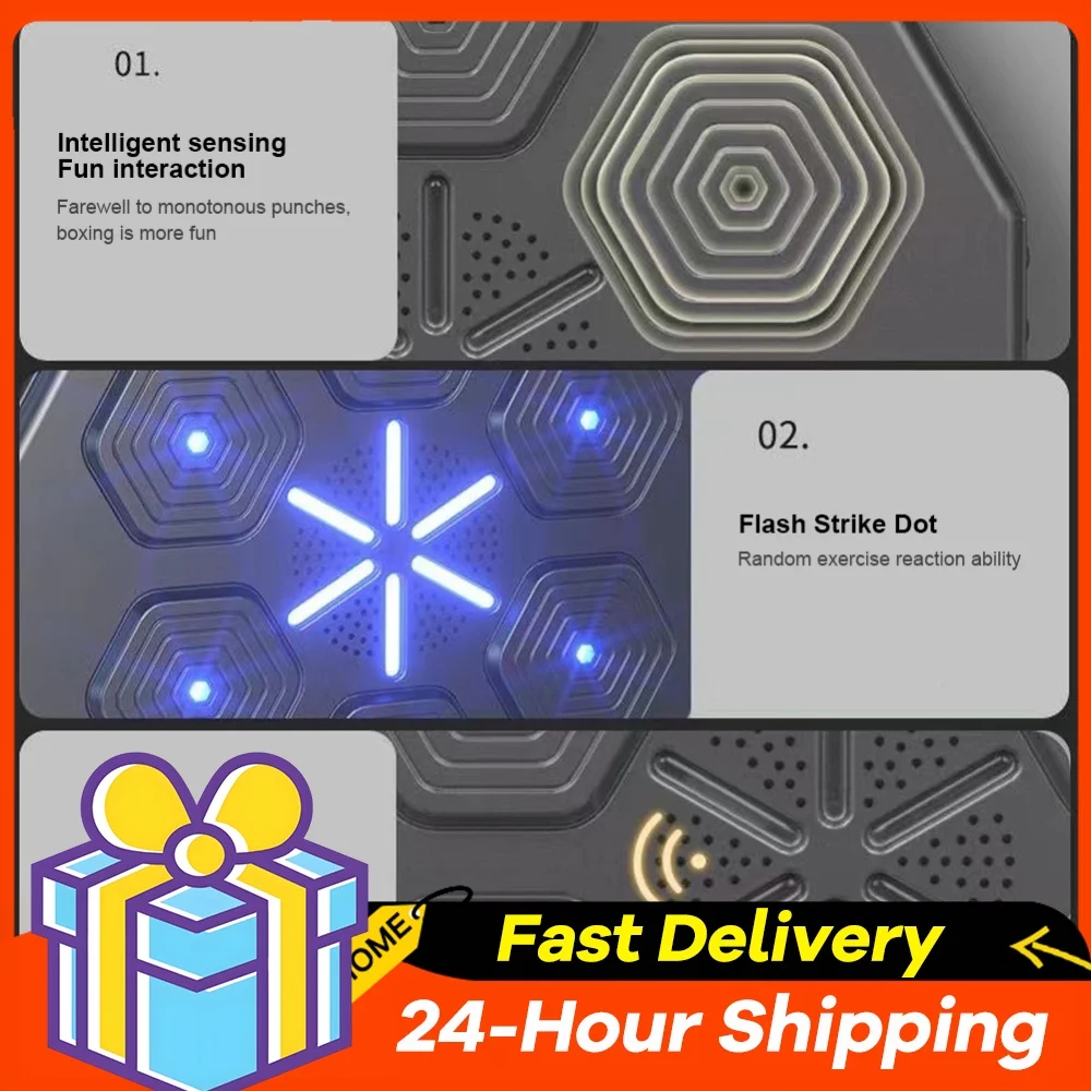 Wall Mounted Boxing Exercise Equipment 2500MAH Rechargeable Battery Boxing Reaction Target for Boxing/Agility Reaction Exercise