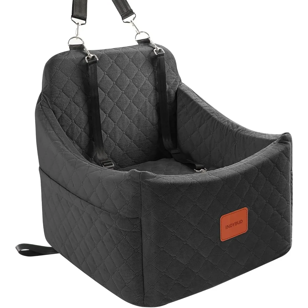 

Dog Car Seat for Small Dogs, Fully Detachable Washable Carseat Under 35lbs,Soft Pet Booster Seats with Storage Pockets and Adjus