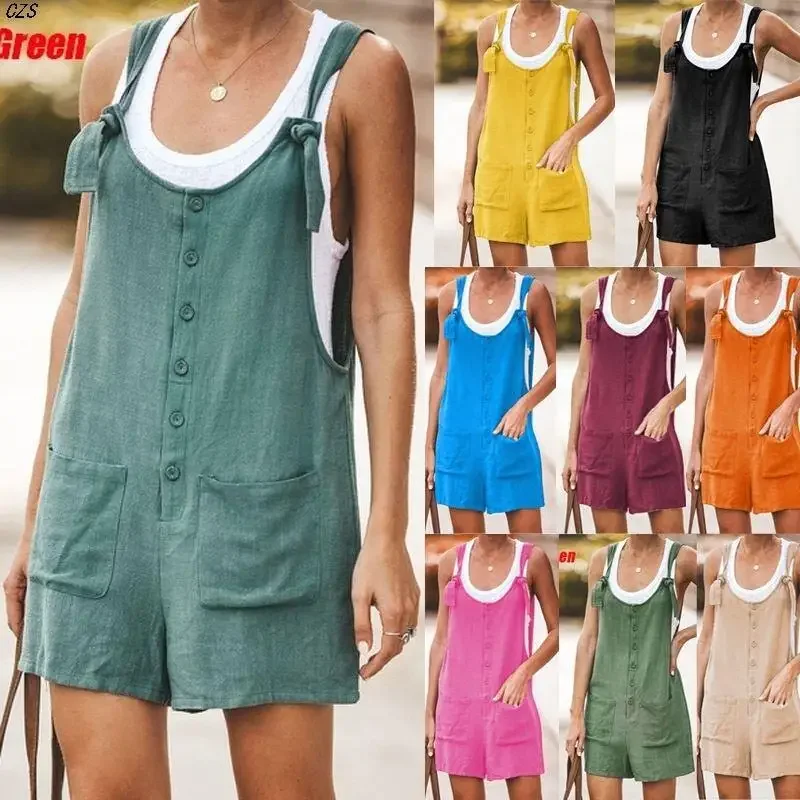 Summer Jumpsuit Shorts Outdoor Sex Open Crotch Pants Female Romper Womens Clothing Playsuit Bodysuit for Women Y2K Cargo Pants