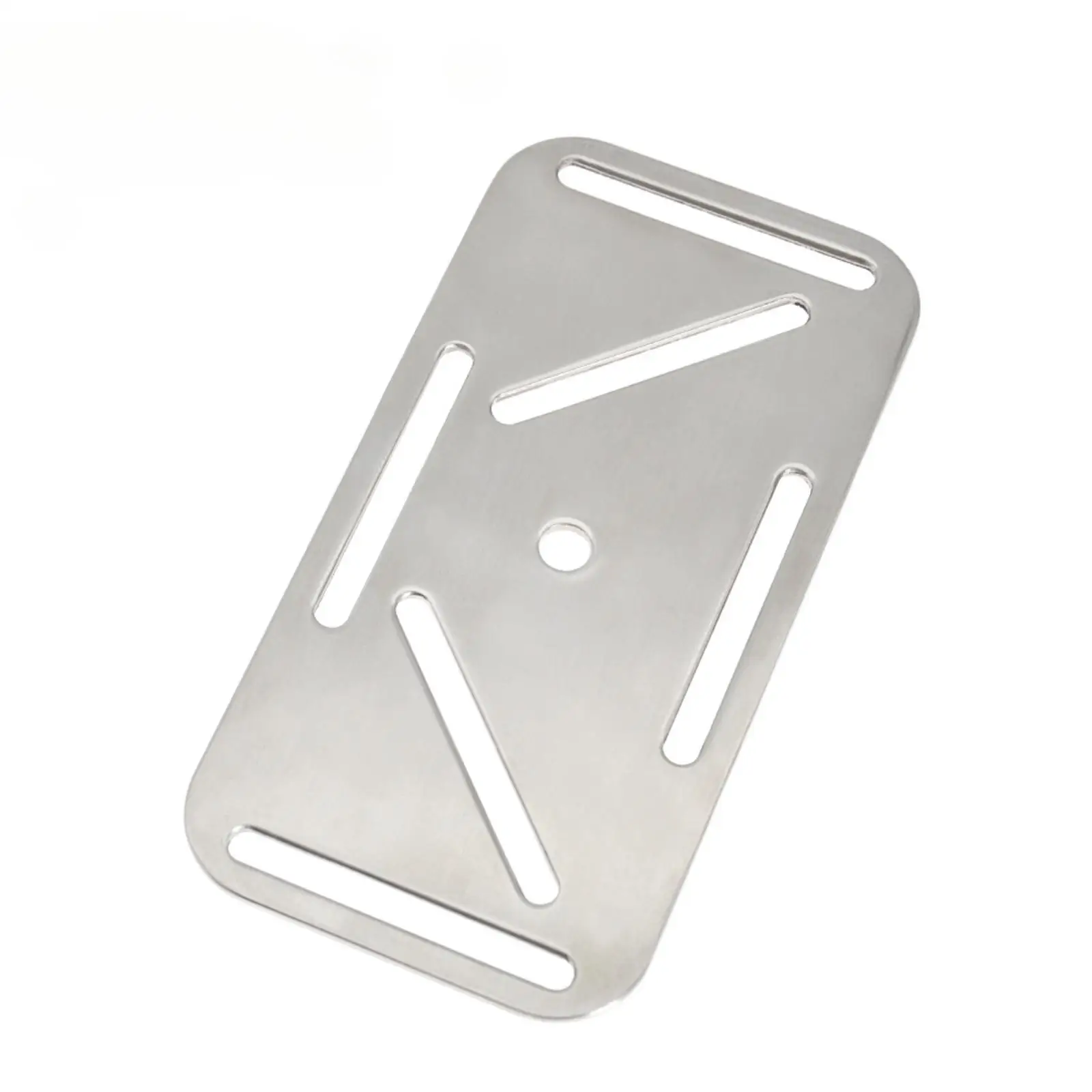 316 Stainless Diving Side Mount Plate Perforated Adjustable Slots Scuba Steel Backplate for Diving Gear and Buoyancy Control