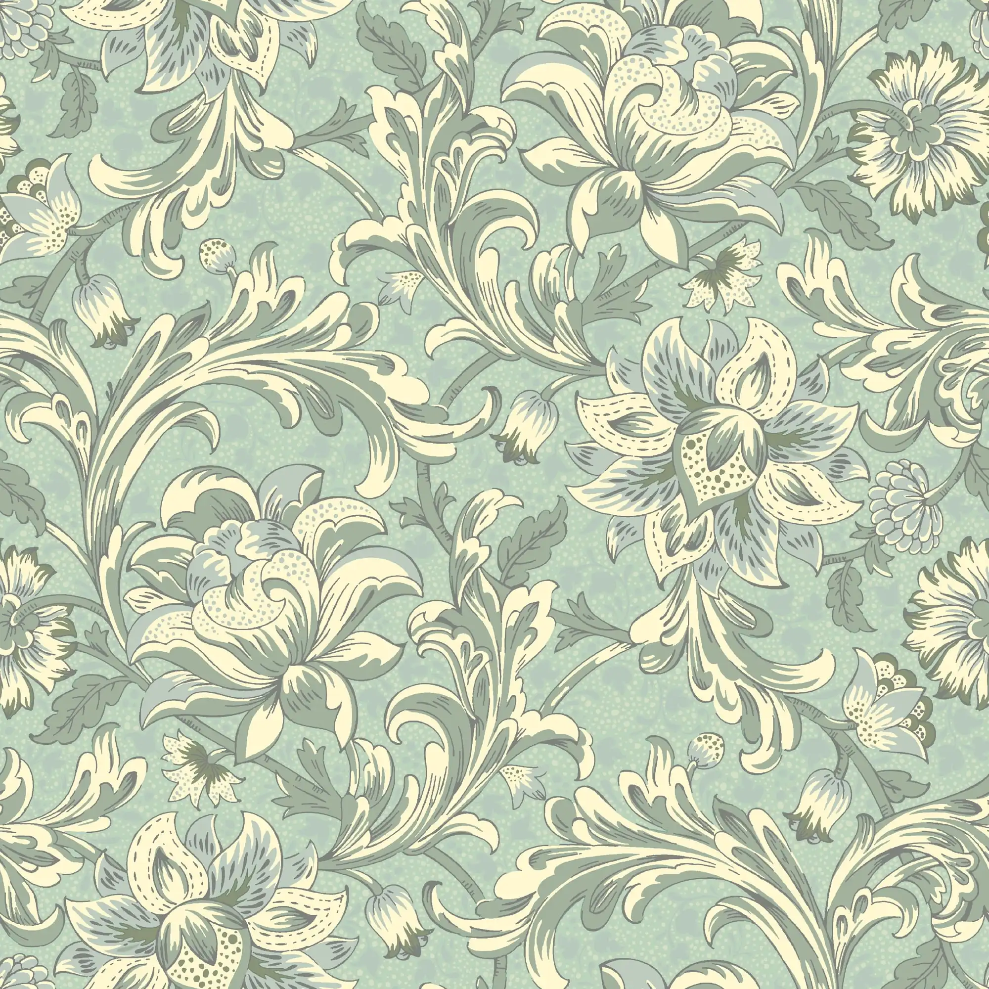 

Teal Isolda Jacobean Peel and Stick Wallpaper, 20.5" x 18'