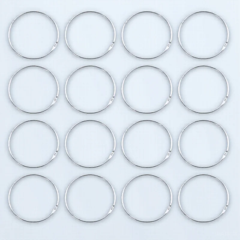 

24pcs Shower Curtain Rings High-Grade Iron Flexible Snap Buckle For Household Curtain Rod Ring Pendant Decor