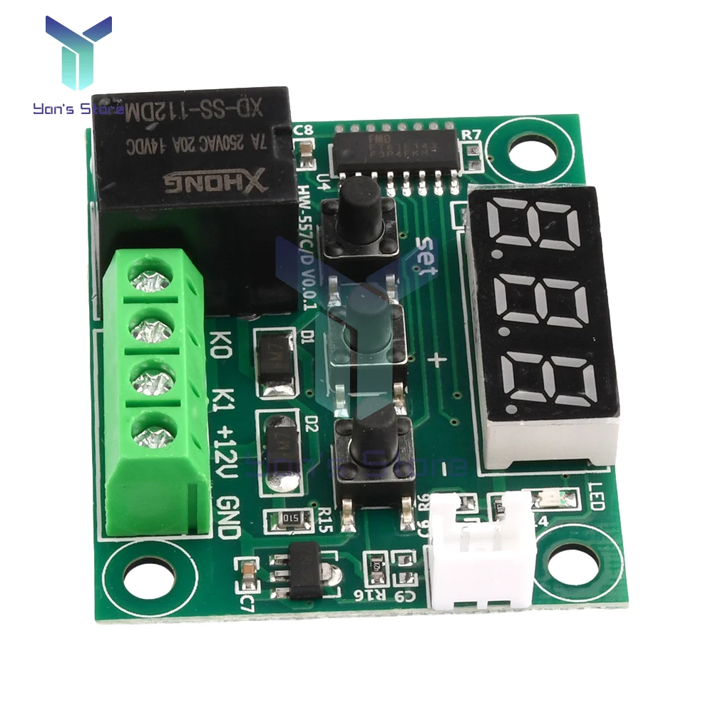 1Pcs W1209 Digital Thermostat High Precision Digital Display Temperature Controller Module Refrigeration Heating DC12V -55℃~120℃