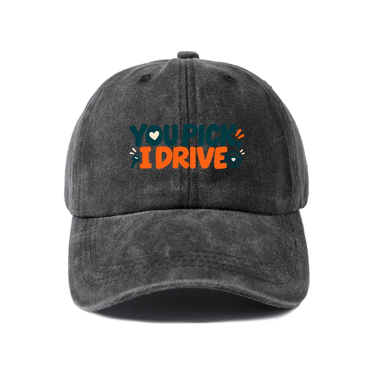 You Pick I Drive Graphic Vintage Washed Baseball Cap, Adjustable Unisex Dad Hat, Casual Gift